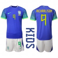 Dětský Fotbalový dres Brazílie Richarlison #9 MS 2022 Venkovní Krátký Rukáv (+ trenýrky)